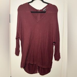 Express sweater with zipper back, size large